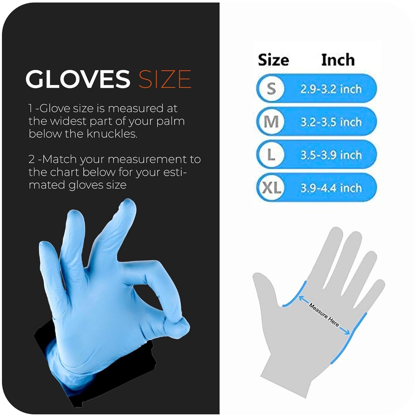 Extra Strong Nitrile Gloves Disposable Blue Powder-Free Latex-Free (CASE OF 10 BOXES)