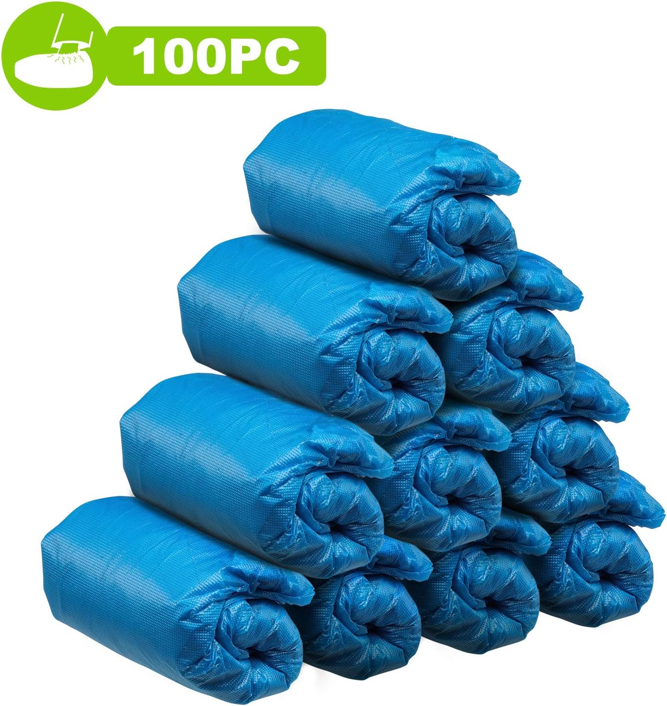 Disposable Shoe Covers, Extra Grip Blue Overshoes Plastic Protective Shoe Cover 2000 Pieces (Case)
