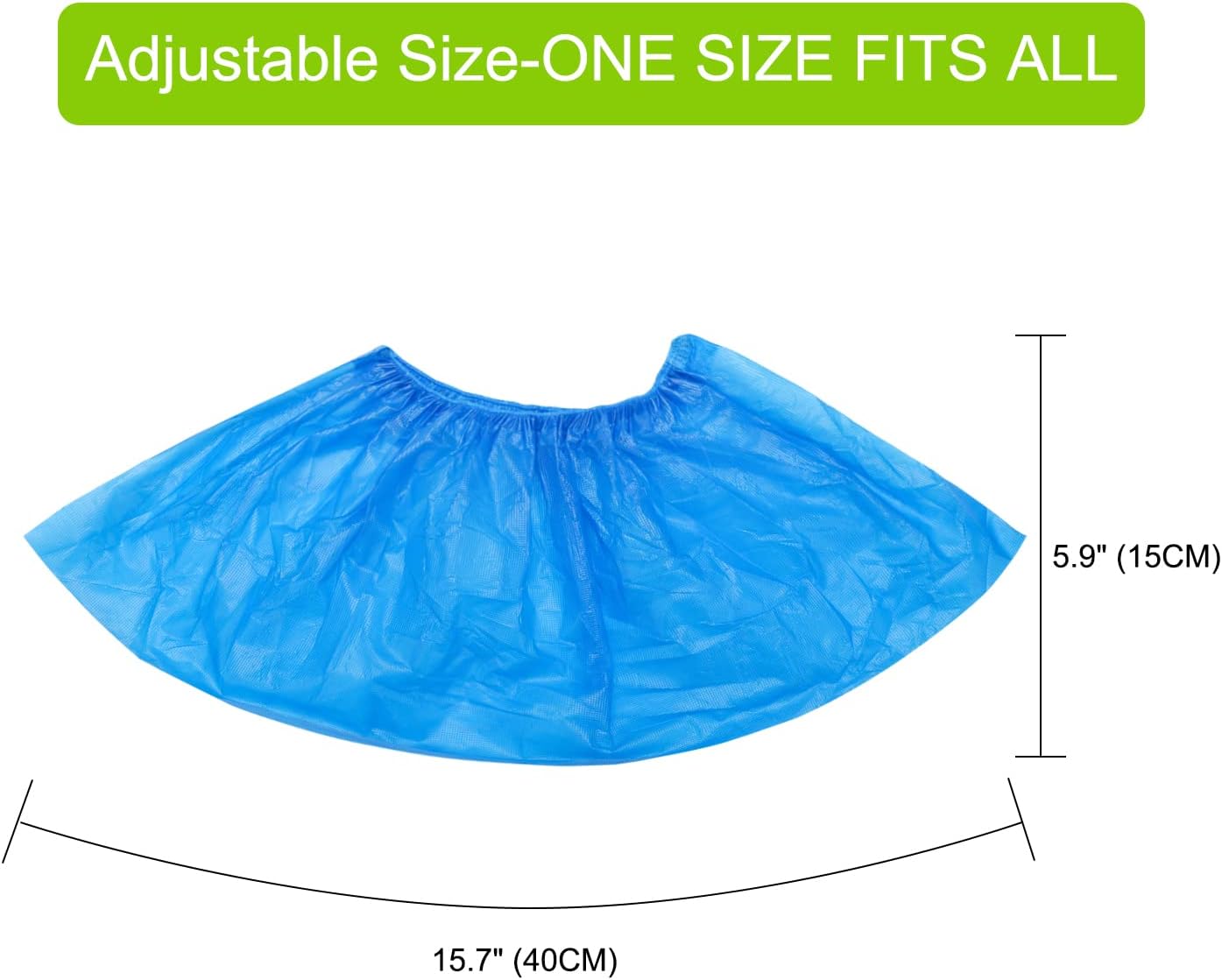 Disposable Shoe Covers, Extra Grip Blue Overshoes Plastic Protective Shoe Cover 2000 Pieces (Case)