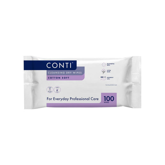 Conti SoSoft Large Heavyweight Dry Patient Cleansing Wipes 30cm x 28cm (Pack of 100)