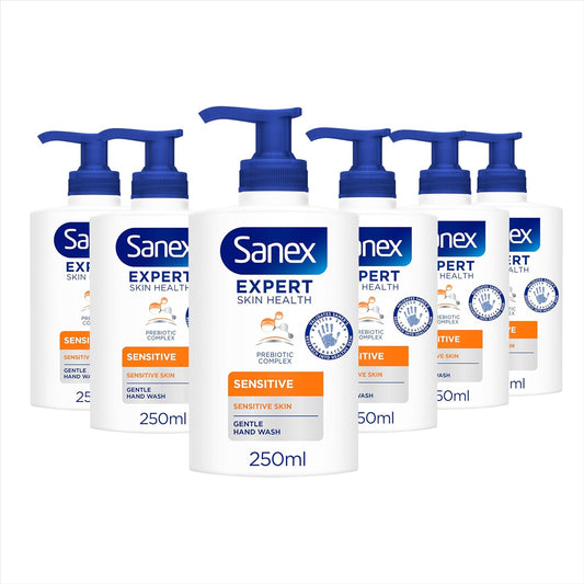 Sanex Expert Skin Health Sensitive Liquid Hand Wash 250ml x 6