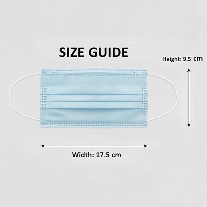 Type IIR Fluid Resistant Medical Facemasks - 100 Pack