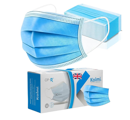 Type IIR Fluid Resistant Medical Facemasks - 100 Pack
