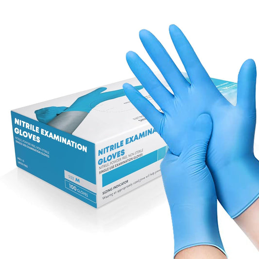 Extra Strong Nitrile Gloves Disposable Blue Powder-Free Latex-Free